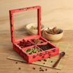Picture of Wooden Engraved Spice Box With Spoon (Pink)