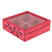 Picture of Wooden Engraved Spice Box With Spoon (Pink)