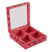 Picture of Wooden Engraved Spice Box With Spoon (Pink)