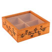 Picture of Wooden Engraved Spice Box With Spoon (Orange)