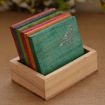 Picture of Wooden Tea Coasters Parrot Carving Multicolour