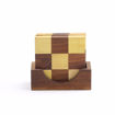 Picture of Wooden Tea Coasters (Set of 4) With Holder - Chess Pattern