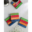 Picture of Wooden Tea Coasters (Set of 4 - Multicolour)