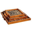 Picture of Trendy Wooden Cut Pieces Serving Tray (Set of 3)