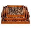 Picture of Trendy Wooden Cut Pieces Serving Tray (Set of 3)
