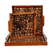 Picture of Trendy Wooden Cut Pieces Serving Tray (Set of 3)