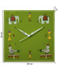 Picture of Gorgeous Green Hand Painted Warli Wall Clock