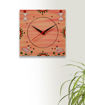 Picture of Warli Hand Painted Wall Clock (Light Pink)