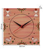 Picture of Warli Hand Painted Wall Clock (Light Pink)