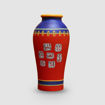 Picture of Terracotta Vase 'Warli In Frames' Elongated Urn Shaped