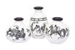 Picture of Terracotta Table Pots Warli Miniature (Set of 3 - White)