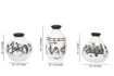 Picture of Terracotta Table Pots Warli Miniature (Set of 3 - White)