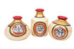 Picture of Terracotta Table Pots Warli Miniature (Set of 3 - Gold)