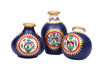 Picture of Terracotta Table Pots Warli Miniature (Set of 3 - Blue)