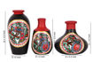 Picture of Terracotta Miniature Madhubani Table Pots (Set of 3 - Black)