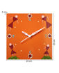 Picture of Warli Hand Painted Wall Clock (Orange)