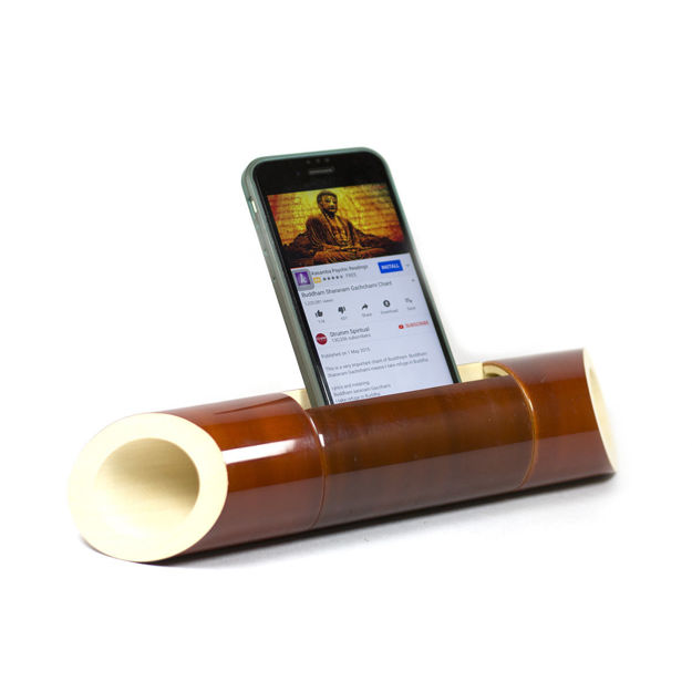 Picture of Kalarava Acoustic Amplifier for Mobile Phone - Classic Wedge Cut - Brown