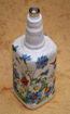 Picture of Daisies on glass bottle decoupaged