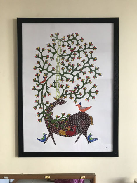 Picture of Gond Painting Framed (Portrait)