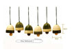 Picture of Wooden Christmas Decor  BELLS (Set of 6)