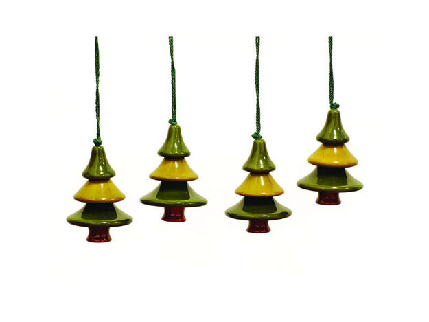 Picture of Wooden Christmas Decor PINE (Set of 4)