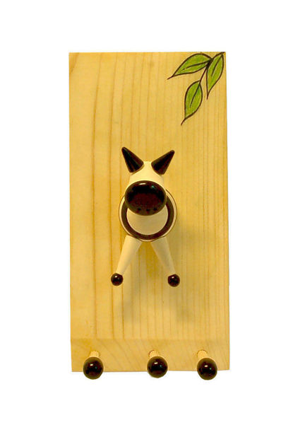 Picture of Wooden Key Ring Holder Zebra