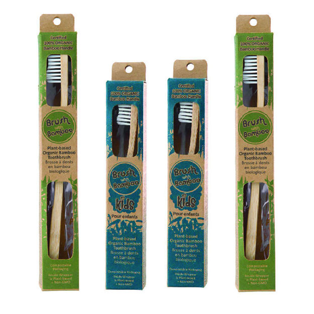 Picture of Bamboo Toothbrush – Green Family Pack