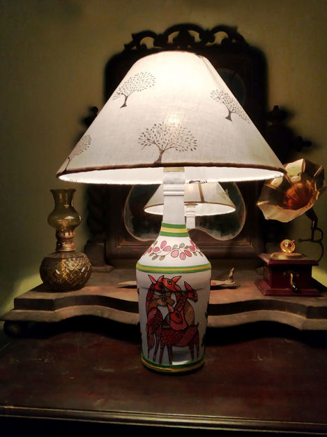 Picture of Bottle Lamp Hand Painted Deer