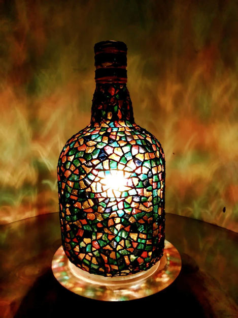 Bottle Lamp Hand Painted Glow  Wecomart - Buy Authentic Indian Handicrafts  Online