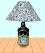 Picture of Bottle Lamp Hand Painted Lotus Jewel