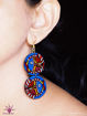 Picture of Hook Earring - Mural Design (Handpainted Blue)