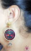 Picture of Earring with Hanging Jhumka - Madhubani Peacock Design