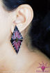 Picture of Earring Studs - Lotus Design (Handpainted Pink)
