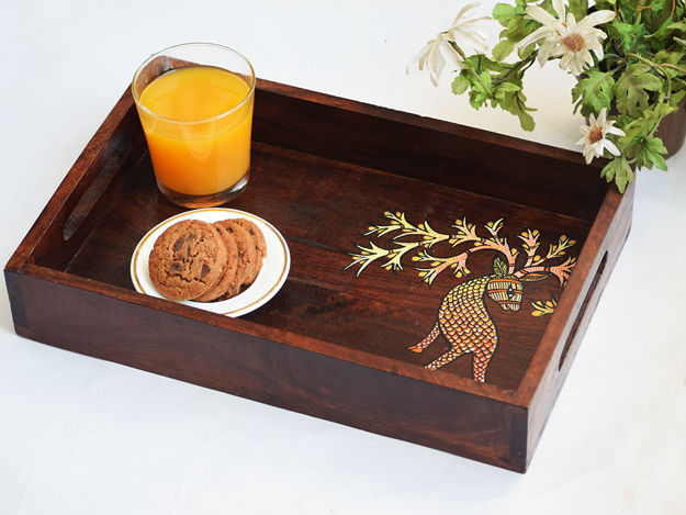 Picture of Wooden Serving Tray - Deer