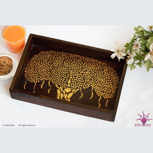 Picture of Wooden Serving Tray - Tree of Life