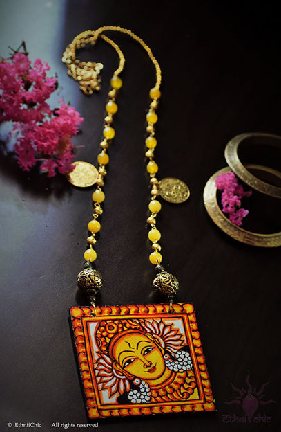 Picture of Kerala Mural Apsara Neckpiece 15