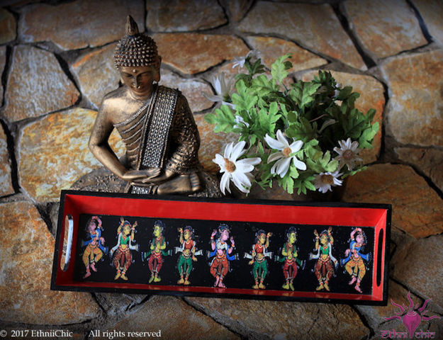 Picture of Wooden Serving Tray - Dancers (Narrow)