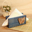 Picture of Wooden Napkin Tissue Paper Holder With Engraved Butterfly