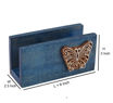 Picture of Wooden Napkin Tissue Paper Holder With Engraved Butterfly