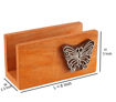 Picture of Wooden Napkin Tissue Paper Holder With Engraved Butterfly