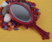 Picture of Wooden Hand Mirror Royal Look Oval Small (Select your Colour)