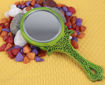 Picture of Wooden Hand Mirror Royal Look Round Small (Select your Colour)