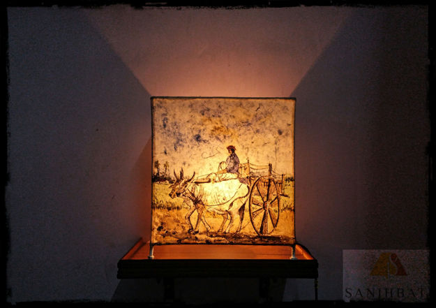 Picture of Table Lamp Village Scene