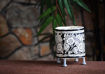 Picture of Votive Stand - Hand Painted Black Flower