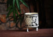 Picture of Votive Stand - Hand Painted Black Flower