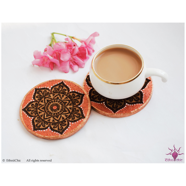 Picture of Tea Coasters - Mandala Cork (Set of 2)