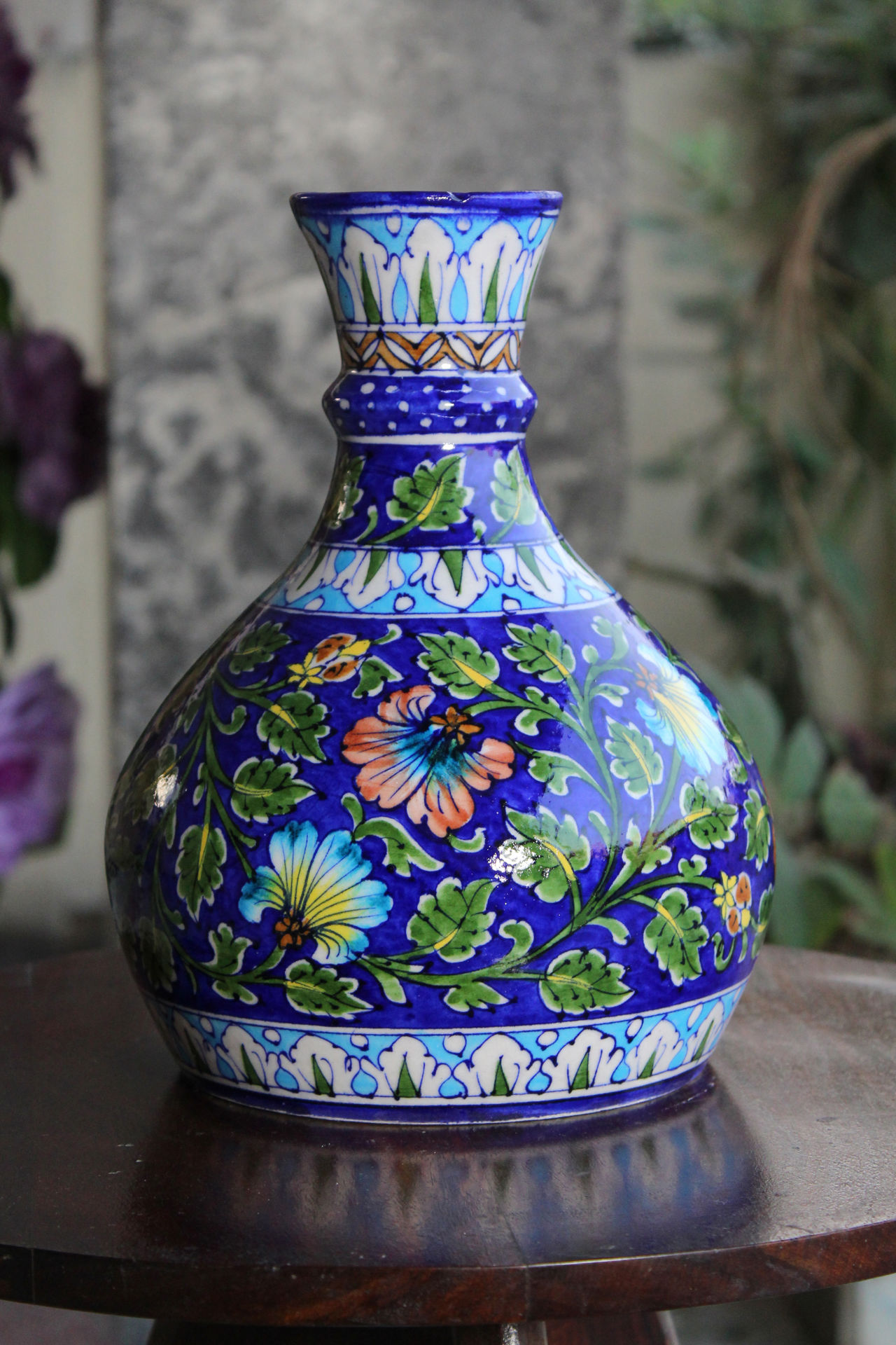 Blue Floral Pitcher