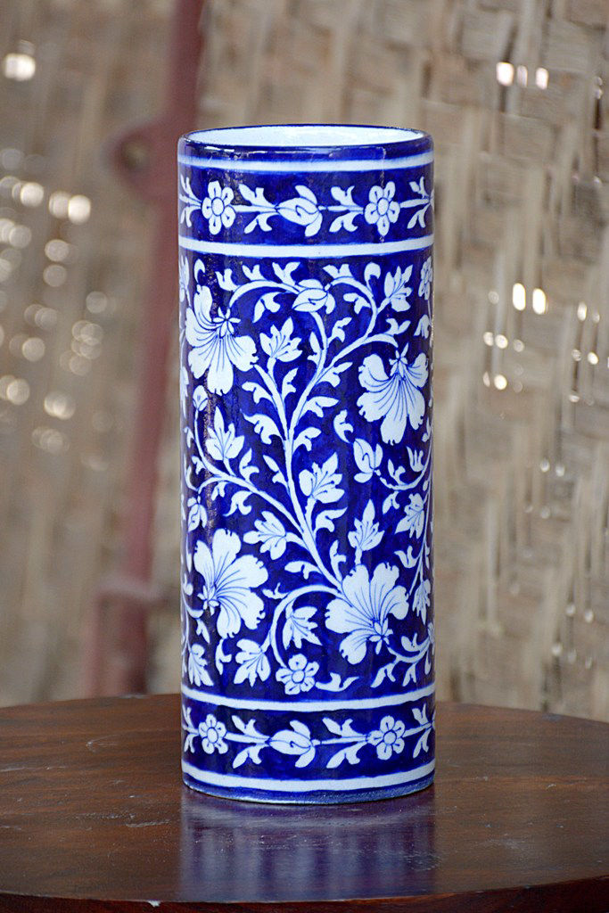 Blue Flora Cylinder