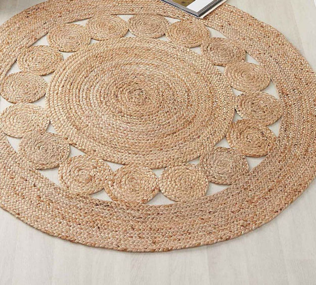 Picture of Natural Jute with Multi Circle Indoor Area Rug