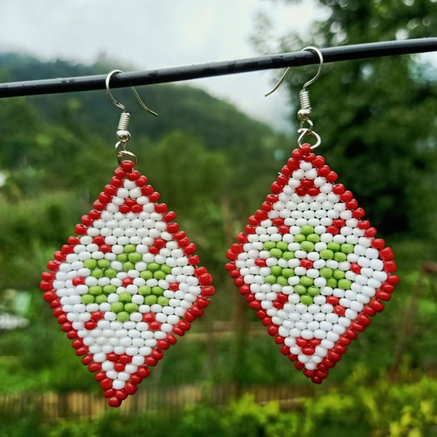 Picture of Snowflakes Brick stitch Earring